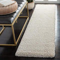 SAFAVIEH Milan Shag Collection Runner Rug - 2' x 22', Ivory, Solid Design, Non-Shedding & Easy Care, 2-inch Thick Ideal for High Traffic Areas in Living Room, Bedroom (SG180-1212)