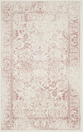 SAFAVIEH Area Rug 3x5 - Adirondack Collection - Ivory & Rose, Distressed Vintage Floral Design, Non-Shedding & Easy to Clean, Ideal for Living Room, Bedroom, Dining Space (ADR109H)