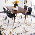 SAFAVIEH Amelia Collection X-Large Area Rug - 12' x 15', Grey & Gold, Modern Abstract Design, Non-Shedding & Easy Care, Ideal for High Traffic Areas in Living Room, Bedroom (ALA293G)