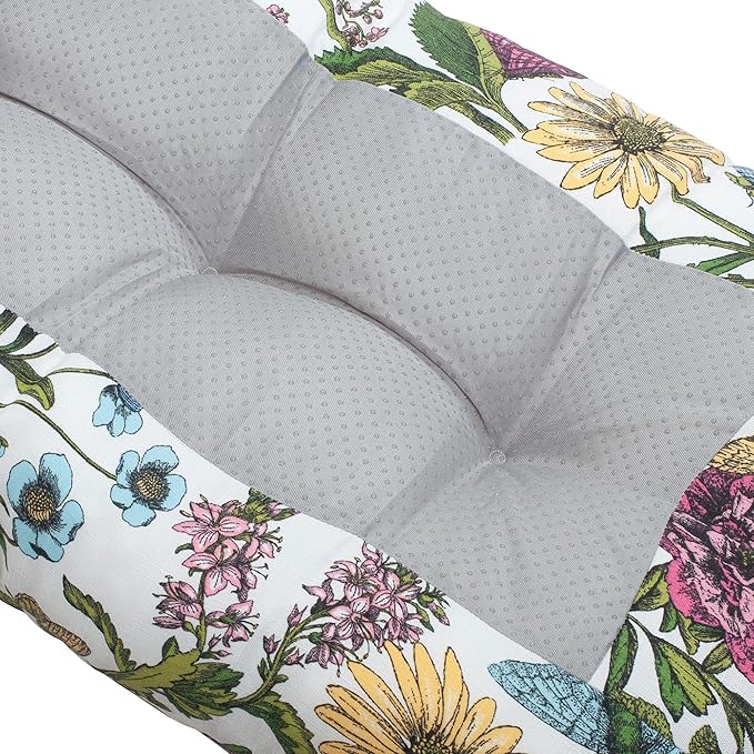 Outdoor Bench Cushion 45 x18 inch with Non-Slip Grips,Water Resistant Porch Swing Cushion,Bench Pillow Pads,Floral Tufted Cushions for Patio Garden Furniture,45" Seat Cushions(Butterfly Flower)