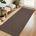 BEQHAUSE Dirt Trapper Door Mat 32" x 72", Doormat Non-Slip Entryway Rugs Washable, Dog Door Mat Stain Resistant and Absorbent Welcome Floor Mat for Front Back Door, Muddy Wet Shoes & Paws, Light Brown