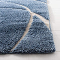 SAFAVIEH Florida Shag Collection Accent Rug - 2'3" x 5', Light Blue & Cream, Non-Shedding & Easy Care, 1.2-inch Thick Ideal for High Traffic Areas in Entryway, Living Room, Bedroom (SG471-6011)