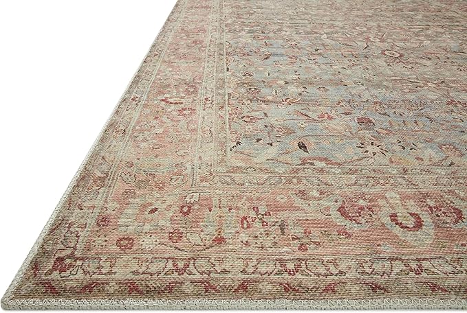 Loloi Adrian Collection ADR-06 Ocean/Clay 7'-6" x 9'-6", .19" Thick Area Rug