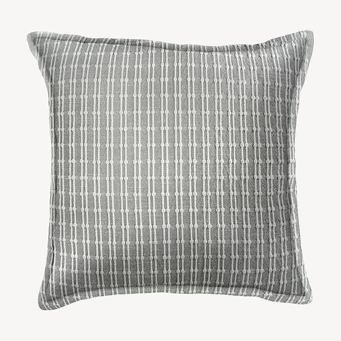 SanVia Serene Premium Cotton Throw Pillow Covers, 20 x 20 Inches, Luxurious Handwoven Couch Pillow Covers with Hidden Zipper, Elegant Home Décor, Insert Not Included