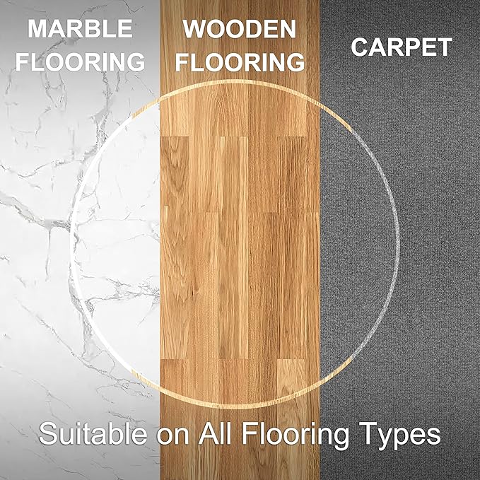 Beveled Edge 40" Round Office Chair Mat for Carpet or Hardwood Floor Crystal Clear, 40" x 40" for a Smooth Glide and Easy Roll On/Off, Heavy Duty and Non-Slip Floor Ultimate Clear Chair Mat