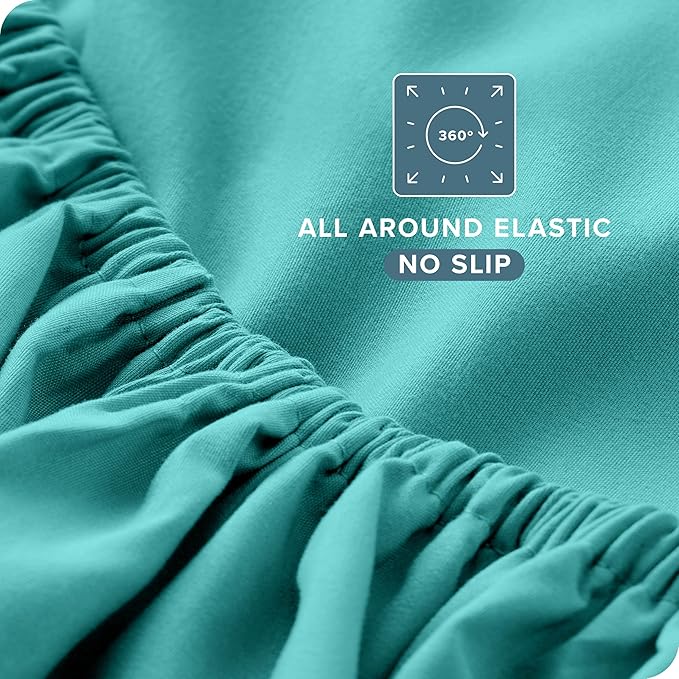 Bare Home Twin Sheet Set - 1800 Ultra-Soft Microfiber - Double Brushed - Deep Pockets - Easy Fit - Extra Soft - 3 Piece Set - Bedding Sheets & Pillowcases (Twin, Turquoise)