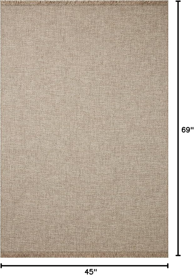 Loloi Dawn Collection Indoor/Outdoor DAW-04 Coffee 3'-9" x 5'-9" Accent Rug