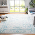 SAFAVIEH Area Rug 8x10 - Adirondack Collection - Large - Ivory & Light Blue, Distressed Vintage Floral Design, Non-Shedding & Easy to Clean, Ideal for Living Room, Bedroom, Dining Space (ADR109L)