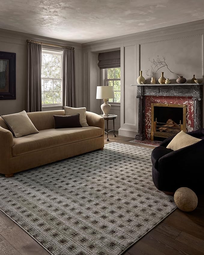 Loloi Jeremiah Brent Bleecker Collection BLE-06 Silver/Charcoal 9'-2" x 13' Area Rug