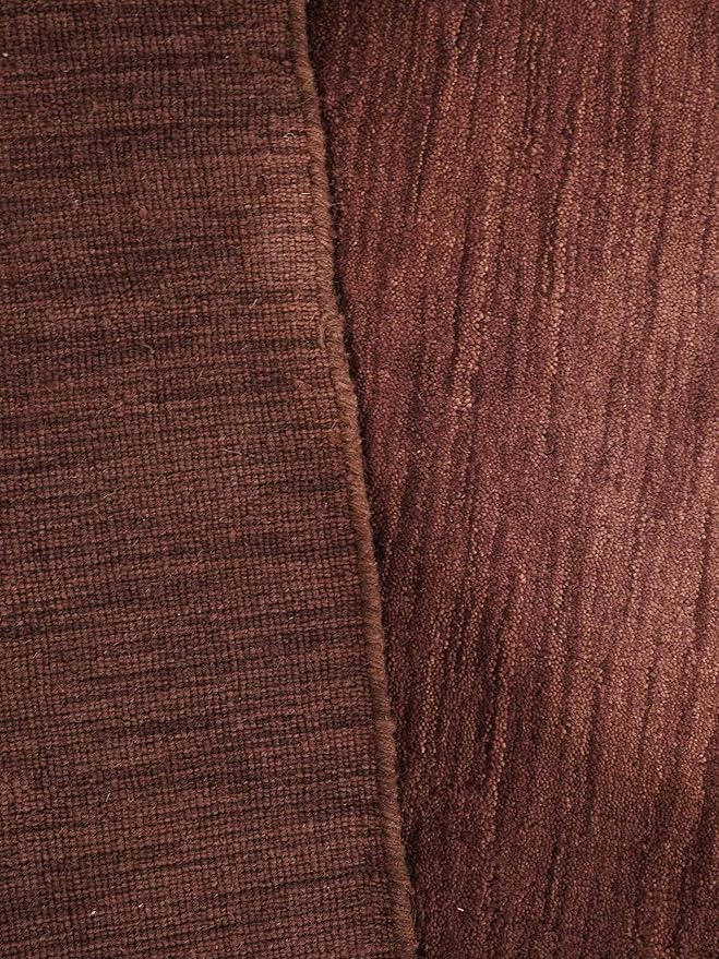 Rugsotic Carpets Hand Knotted Gabbeh Wool 10'x13' Area Rug Solid Purple L00111