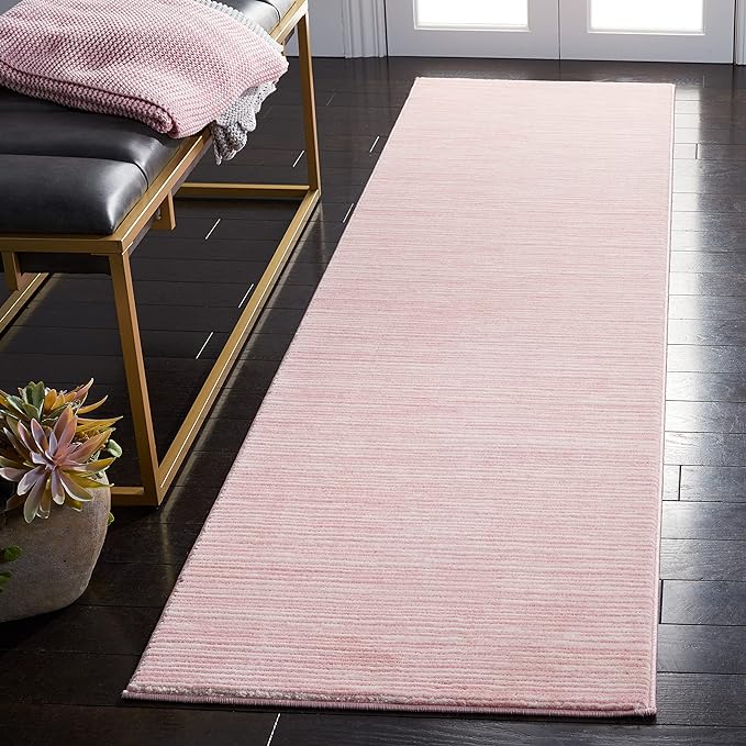 SAFAVIEH Vision Collection Runner Rug - 2'2" x 6', Pink, Modern Ombre Design, Non-Shedding & Easy to Clean, Ideal for Entryway, Foyer, Bedroom (VSN606U)
