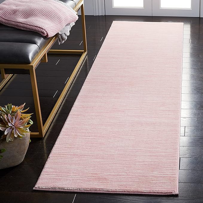 SAFAVIEH Vision Collection Runner Rug - 2'2" x 14', Pink, Modern Ombre Design, Non-Shedding & Easy to Clean, Ideal for Foyer, Hallway, Bedroom (VSN606U)