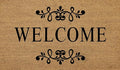 Coir Door Mats 17" X 30", Non-Slip Sturdy, PVC Backed Heavy Duty, Easy to Clean, Ideal for Door Entrance, Patio, Porch, Backyard, Garages, Welcome Floral Border