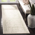 SAFAVIEH Adirondack Collection Runner Rug - 2'6" x 8', Ivory & Sage, Distressed Vintage Floral Design, Non-Shedding & Easy to Clean, Ideal for Hallway, Foyer, Entryway, Bedroom (ADR109V)