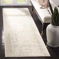 SAFAVIEH Adirondack Collection Runner Rug - 2'6" x 6', Ivory & Sage, Distressed Vintage Floral Design, Non-Shedding & Easy to Clean, Ideal for Hallway, Foyer, Entryway, Bedroom (ADR109V)