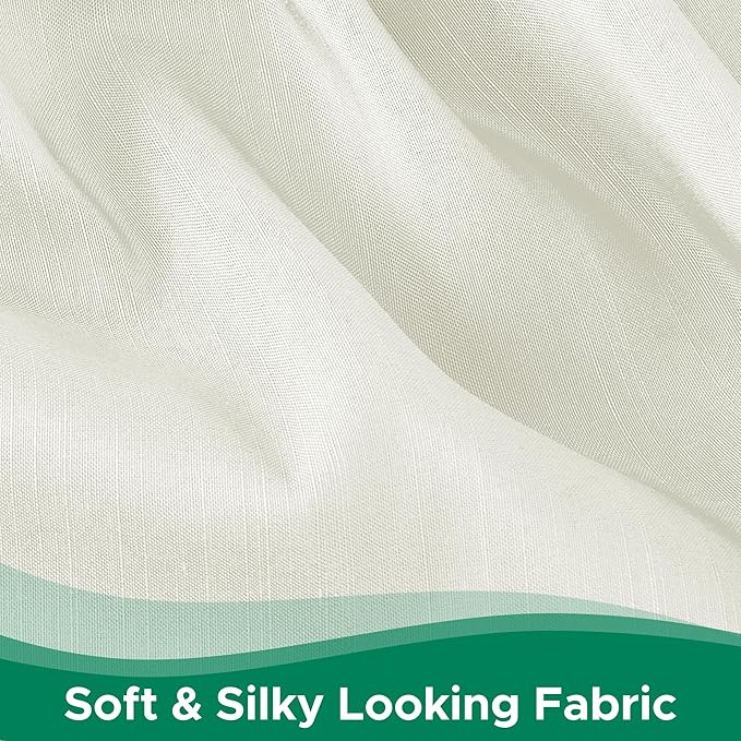 Biscaynebay Wrap Around Bed Skirts for King & Cal King Beds 16" Drop, Ivory Adjustable Elastic Dust Ruffles Easy Fit Wrinkle & Fade Resistant Silky Luxurious Fabric Solid Machine Washable