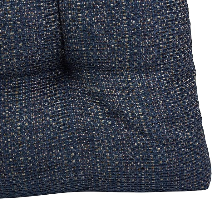 Klear Vu Gripper Overstuffed Universal Non-Slip Dining Chair Cushions for Kitchen Decor or Office Use, U-Shaped Skid-Proof Seat Pad, 17x17 Inches, 2 Count (Pack of 1), Honeycomb Navy