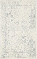 SAFAVIEH Area Rug 3x5 - Adirondack Collection - Ivory & Slate, Distressed Vintage Floral Design, Non-Shedding & Easy to Clean, Ideal for Living Room, Bedroom, Dining Space (ADR109S)