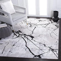 SAFAVIEH Amelia Collection Accent Rug - 4'5" x 6'5", Grey & Black, Modern Abstract Design, Non-Shedding & Easy Care, Ideal for High Traffic Areas in Entryway, Living Room, Bedroom (ALA293K)