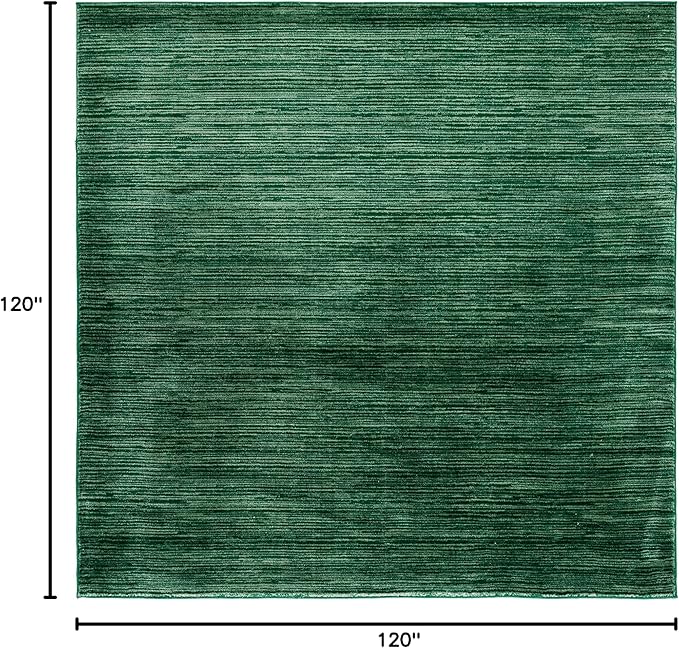 SAFAVIEH Vision Collection Area Rug - 10' Square, Dark Green, Modern Ombre Design, Non-Shedding & Easy to Clean, Ideal for Living Room, Bedroom, Dining Space (VSN606Y)