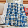 Heated Electric Blanket Full Size,72X84 Heating Blanket with 10 Heats Levels&8 Hours Auto Off&Timer,Green Plaid Soft Cozy Sherpa Blankets Warmer Gifts for Grandma Women Adult,Fast Heating Washable