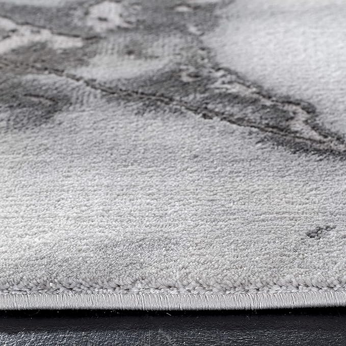 SAFAVIEH Craft Collection Runner Rug - 2'3" x 12', Grey & Silver, Modern Abstract Design, Non-Shedding & Easy Care, Ideal for High Traffic Areas in Living Room, Bedroom (CFT877G)