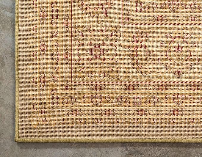 Unique Loom Voyage Collection Traditional Oriental Classic Intricate Design Area Rug (4' 0 x 6' 0 Rectangular, Green/Ivory)