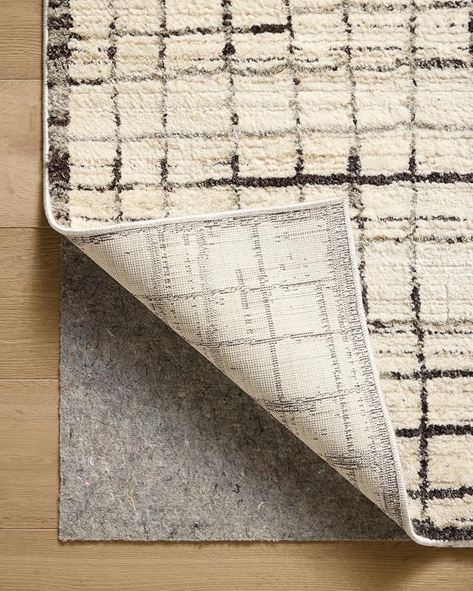 Loloi Jeremiah Brent Bleecker Collection BLE-01 Ivory/Charcoal 6'-7" x 9'-3" Area Rug