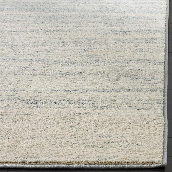 SAFAVIEH Adirondack Collection Area Rug - 12' Square, Slate & Cream, Modern Ombre Design, Non Shedding & Easy to Clean, Ideal for Living Room, Bedroom, Office, Dining Space (ADR113T)