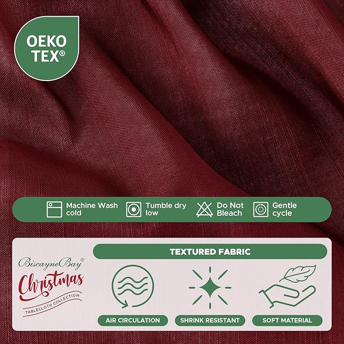 Biscaynebay Wrap Around Bed Skirts for King & Cal King Beds 22" Drop, Burgundy Adjustable Elastic Dust Ruffles Easy Fit Wrinkle & Fade Resistant Silky Luxurious Fabric Solid Machine Washable