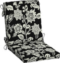 Arden Outdoor Dining Chair Cushion, 20 x 20, Rain-Proof, Fade Resistant, Ashland Black Jacobean
