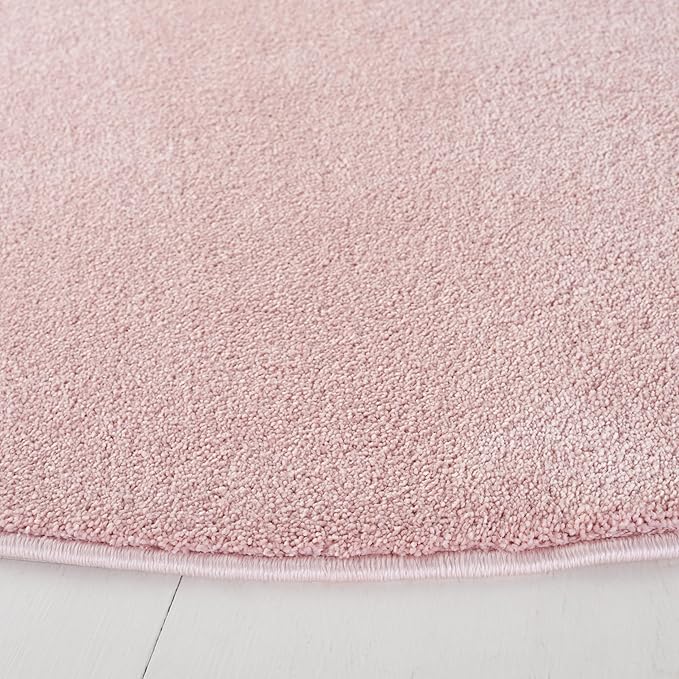 SAFAVIEH Pattern and Solid Collection 6'7" Round Pink PNS320 Non-Shedding Area Rug