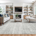 Valenrug Washable Rugs 5x8 - Stain Resistant 5x8 Area Rugs for Living Room, Non Slip Backing Printed Rugs for Bedroom, Folable Machine Washable Area Rug (5'x8', Grey)