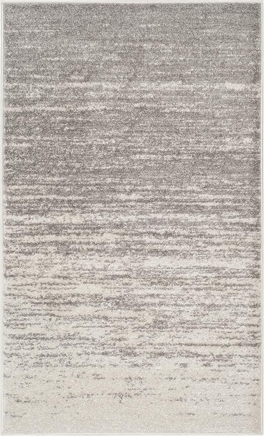 SAFAVIEH Area Rug 3x5 - Adirondack Collection - Light Grey & Grey, Modern Ombre Design, Non Shedding & Easy to Clean, Ideal for Living Room, Bedroom, Office, Dining Space (ADR113C)