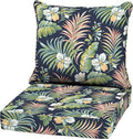 Arden Outdoor Deep Seat Cushion Set, 22 in x 24 in, Weather-Proof, Rain-Proof, Fade Resistant Patio Cushion Simone Blue Tropical