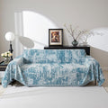 MEETSKY Boho Couch Cover for Dogs Washable Blue Abstract Couch Sofa Protector for Love seat Sofa Pets Friendly, Chenille Geometric Sofa Covers Soft Durable Modern Sofa Slipcovers, 71" X102"
