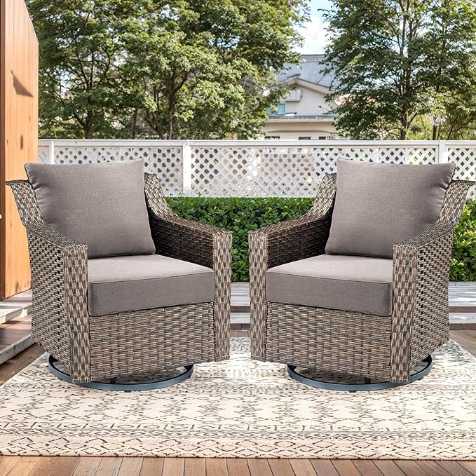 Luxury Outdoor Seat Cushion Set-22 x 24 x 6 Inch Outdoor Chair Cushions with Water Resistant & Removable Cover Outdoor Cushions for Patio Furniture Chair Sofa Couch