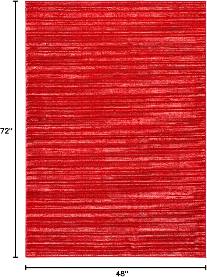 SAFAVIEH Area Rug 4x6 - Vision Collection - Red, Modern Ombre Design, Non-Shedding & Easy to Clean, Ideal for Living Room, Bedroom, Dining Space (VSN606Q)