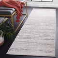 SAFAVIEH Adirondack Collection Runner Rug - 2'1" x 6', Ivory & Silver, Modern Ombre Design, Non Shedding & Easy to Clean, Ideal for Hallway, Foyer, Kitchen, Entryway, Bedroom (ADR113B)