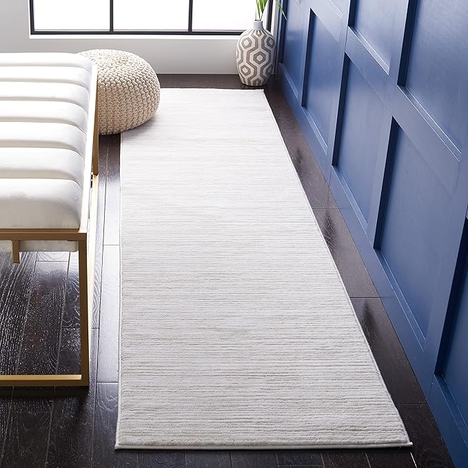 SAFAVIEH Vision Collection Runner Rug - 2'2" x 8', Ivory, Modern Ombre Design, Non-Shedding & Easy to Clean, Ideal for Entryway, Foyer, Bedroom, Hallway (VSN606J)