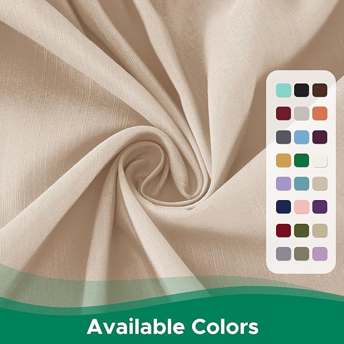 Biscaynebay Wrap Around Bed Skirts for King & Cal King Beds 19" Long Drop, Sand Adjustable Elastic Dust Ruffles Easy Fit Wrinkle Resistant Silky Luxurious Fabric Machine Washable
