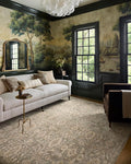 Loloi Chris Loves Julia Palma Collection PLM-03 Lagoon/Natural 5'-3" x 7'-6" Area Rug Vintage Style Boho Living Room Bedroom Carpet