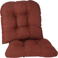 Klear Vu Gripper Overstuffed Universal Non-Slip Dining Chair Cushions for Kitchen Decor or Office Use, U-Shaped Skid-Proof Seat Pad, 17x17 Inches, 2 Count (Pack of 1), Honeycomb Red