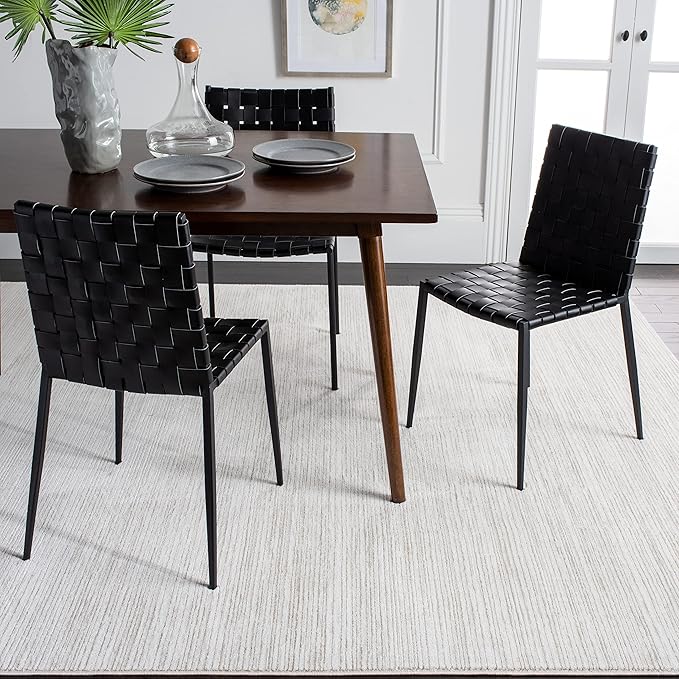 SAFAVIEH Vision Collection Area Rug - 8' Square, Ivory, Modern Ombre Design, Non-Shedding & Easy to Clean, Ideal for Living Room, Bedroom, Dining Space (VSN606J)