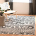 SAFAVIEH Area Rug 3x5 - Tulum Collection - Ivory & Black, Moroccan Boho Tribal Design, Non-Shedding & Easy to Clean, Ideal for Entryway, Foyer, Accent Space, Bedroom (TUL272B)
