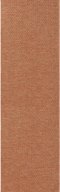 TOWN & COUNTRY BASICS Pax Herringbone Textured Solid Everwash® Washable Runner Area Rug, Low Pile, Non-Slip Backing, Easy Clean Pet & Family Friendly Rug, Rust, 2'5"x7'10"
