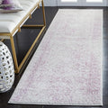 SAFAVIEH Adirondack Collection Runner Rug - 2'6" x 6', Ivory & Lavender, Distressed Vintage Floral Design, Non-Shedding & Easy to Clean, Ideal for Hallway, Foyer, Entryway, Bedroom (ADR109U)