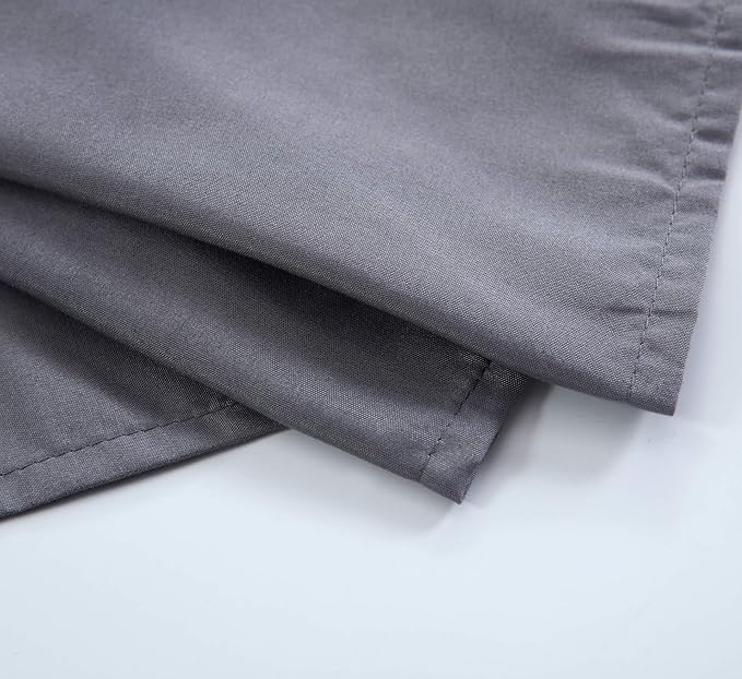 MEILA Wrap Around Bed Skirt Three Fabric Sides Elastic Dust Ruffled 18 Inch Tailored Drop,Easy to Install Fade Resistant-Dark Grey, Queen/King
