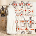 CARSTENS, INC. Wrangler Ultra Premium Super Soft Plush Sherpa Fleece Oversized Throw Blanket 54" x 68", Santa Fe Sun