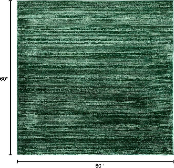 SAFAVIEH Vision Collection Area Rug - 5' Square, Dark Green, Modern Ombre Design, Non-Shedding & Easy to Clean, Ideal for Living Room, Bedroom, Dining Space (VSN606Y)